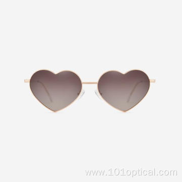 Angular Heart Metal Women's Sunglasses